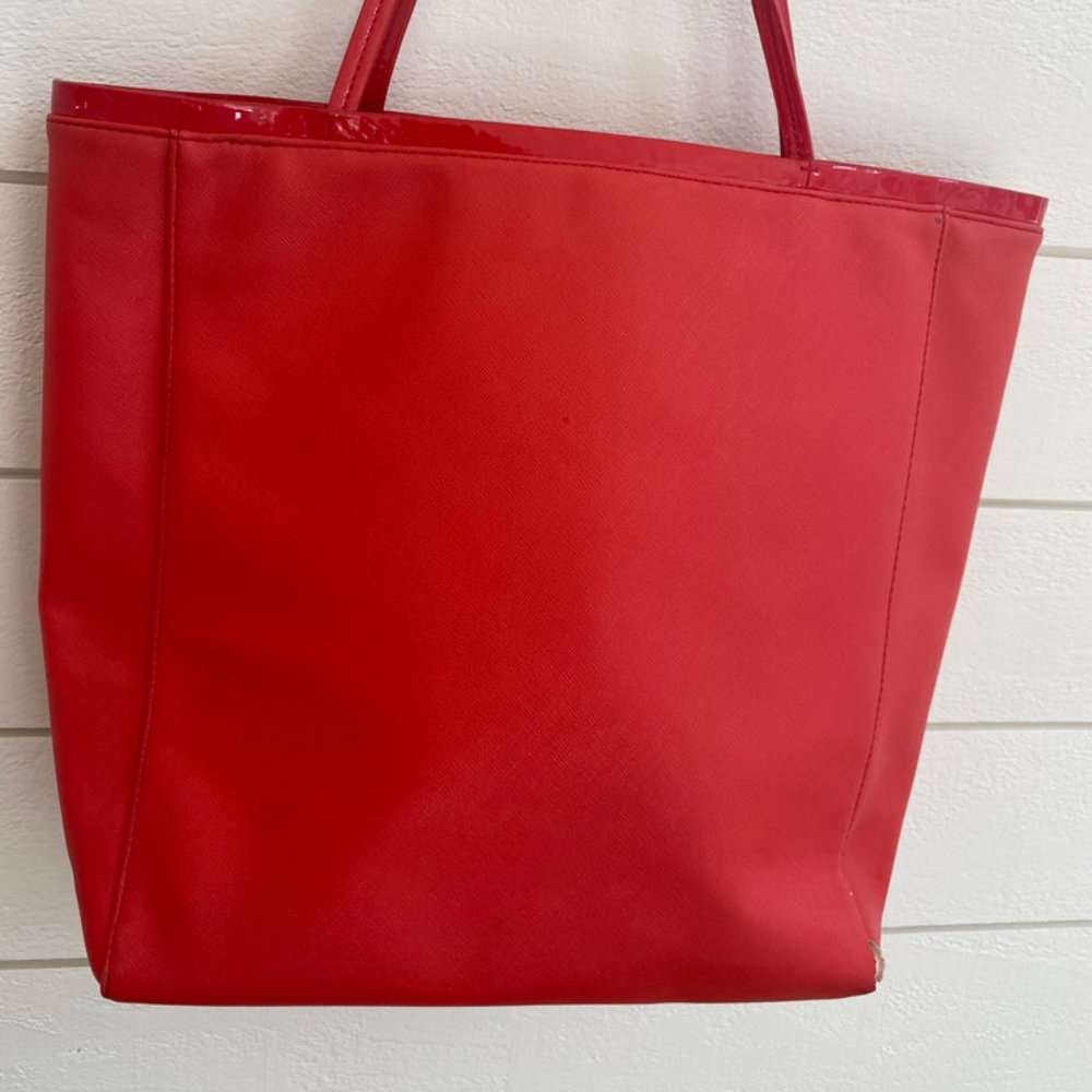 Ted Baker Red Saffiano Leather Icon Tote - Picture 7 of 7